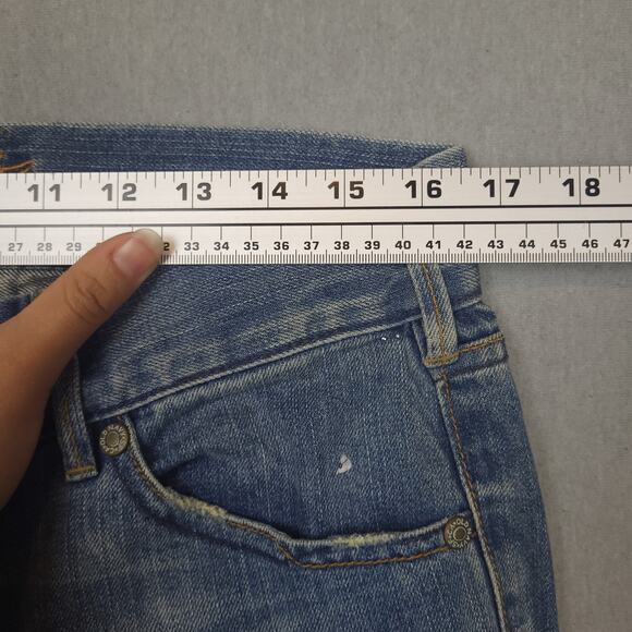 Old Navy Jeans Womens 10 Blue Denim Bootcut Special Edition Distressed Vtg Y2k - Picture 13 of 16